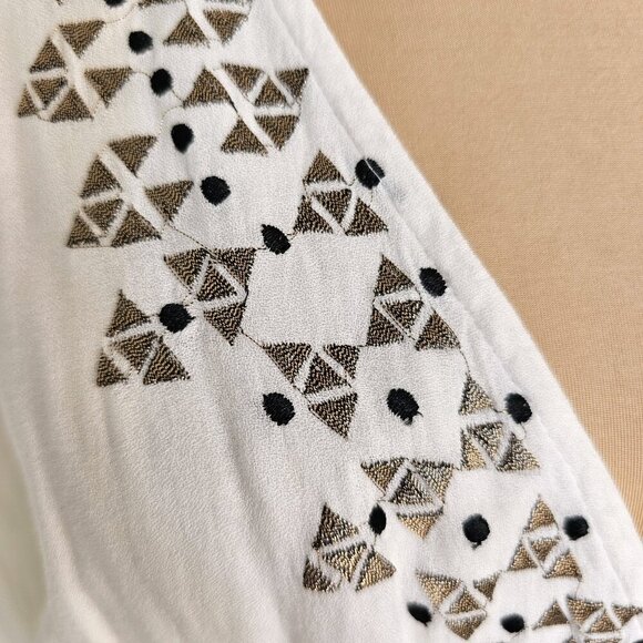 The Jetset Diaries Aztec Mini Dress in Ivory Sz S - Picture 6 of 13